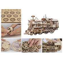 Load image into Gallery viewer, 3D Wooden Moveable Train Building Kit