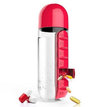 Load image into Gallery viewer, 600ml Water Bottle Daily Pill Storage Organizer Box