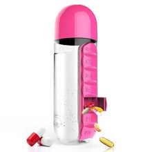 Load image into Gallery viewer, 600ml Water Bottle Daily Pill Storage Organizer Box