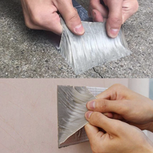 Load image into Gallery viewer, Aluminum Foil Butyl Rubber Tape Self Adhesive Waterproof for Roof Pipe Marine Repair