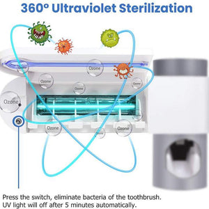 2-In-1 Ultraviolet Toothbrush Disinfector & Automatic Distributor