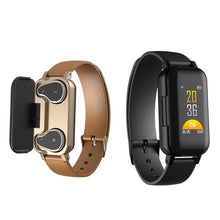 Load image into Gallery viewer, 2-In-1 Wireless Bluetooth Headset &amp; Smart Bracelet
