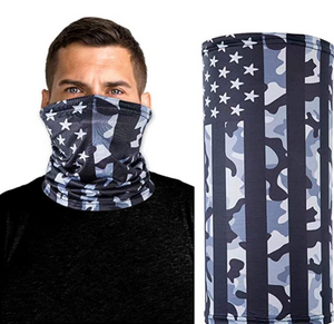 American US Flag Face Bandana Neck Gaiter, Sun UV Dust Protection Reusable Half Mask Scarf Motorcycle Balaclava for Men Women