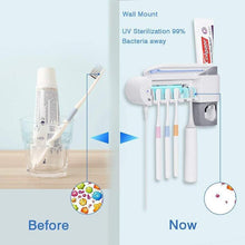 Load image into Gallery viewer, 2-In-1 Ultraviolet Toothbrush Disinfector &amp; Automatic Distributor
