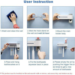 2-In-1 Ultraviolet Toothbrush Disinfector & Automatic Distributor