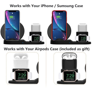 3 in 1 Fast Wireless Charger Dock Station